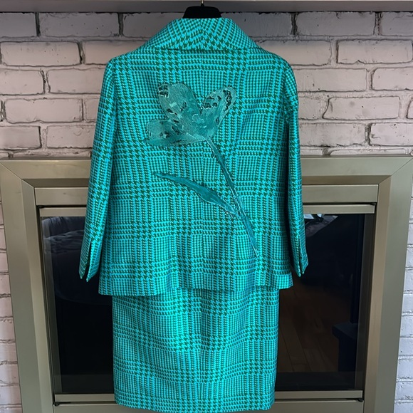 Vintage Peggy Jennings Blazer and Dress Set Aqua Green - Medium - Picture 7 of 16